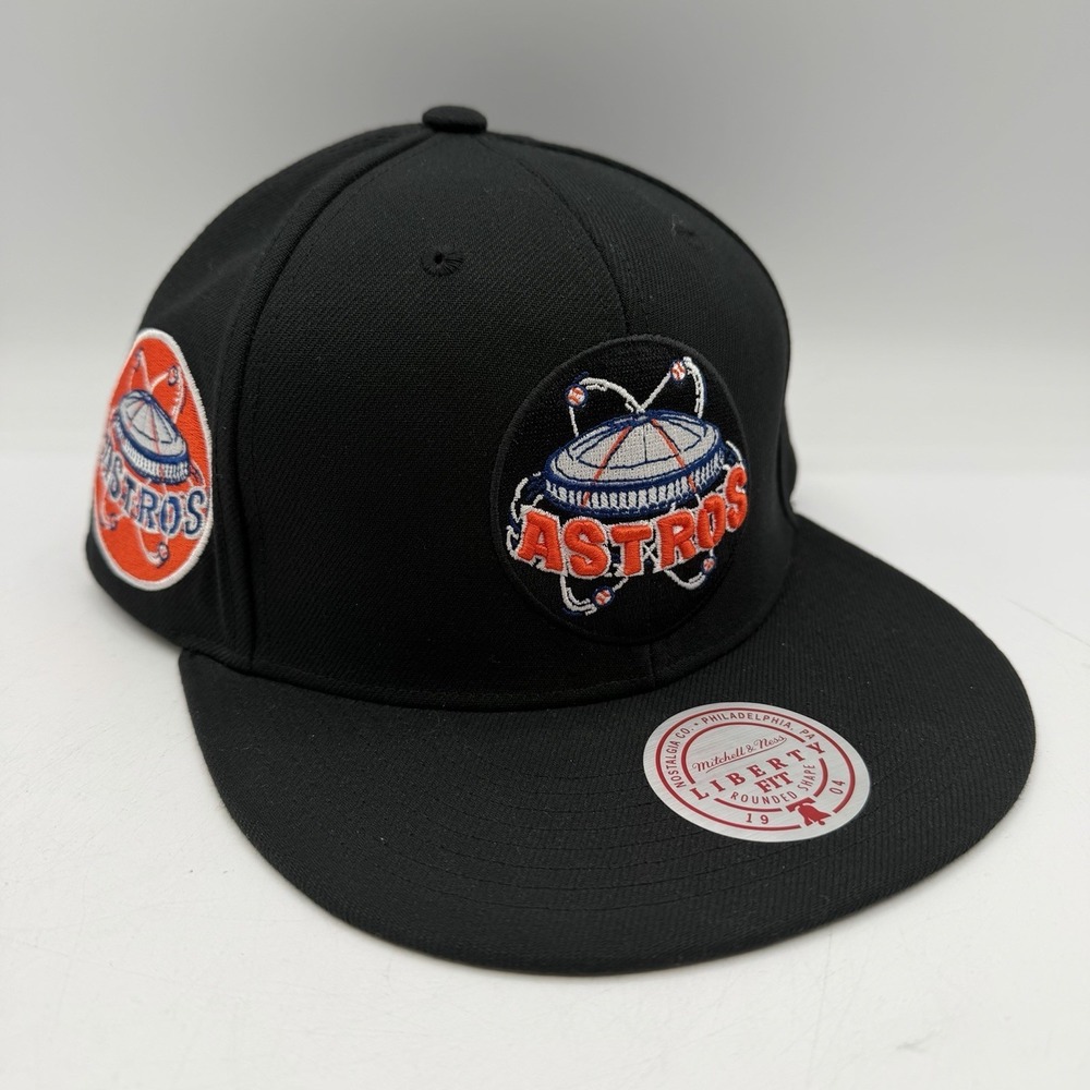 Mitchell & Ness Houston Astros Hat Cap Snapback Adjustable Liberty Fit Throwback